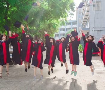 Students Celebrating their graduation