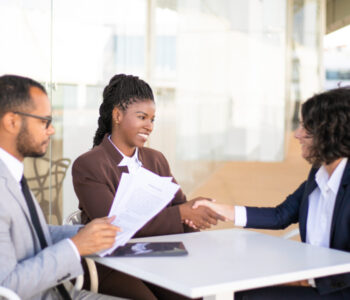 Black woman in a Job Interview